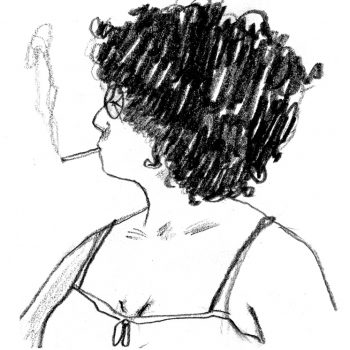 Portrait en dessin d'Amandine Ciosi